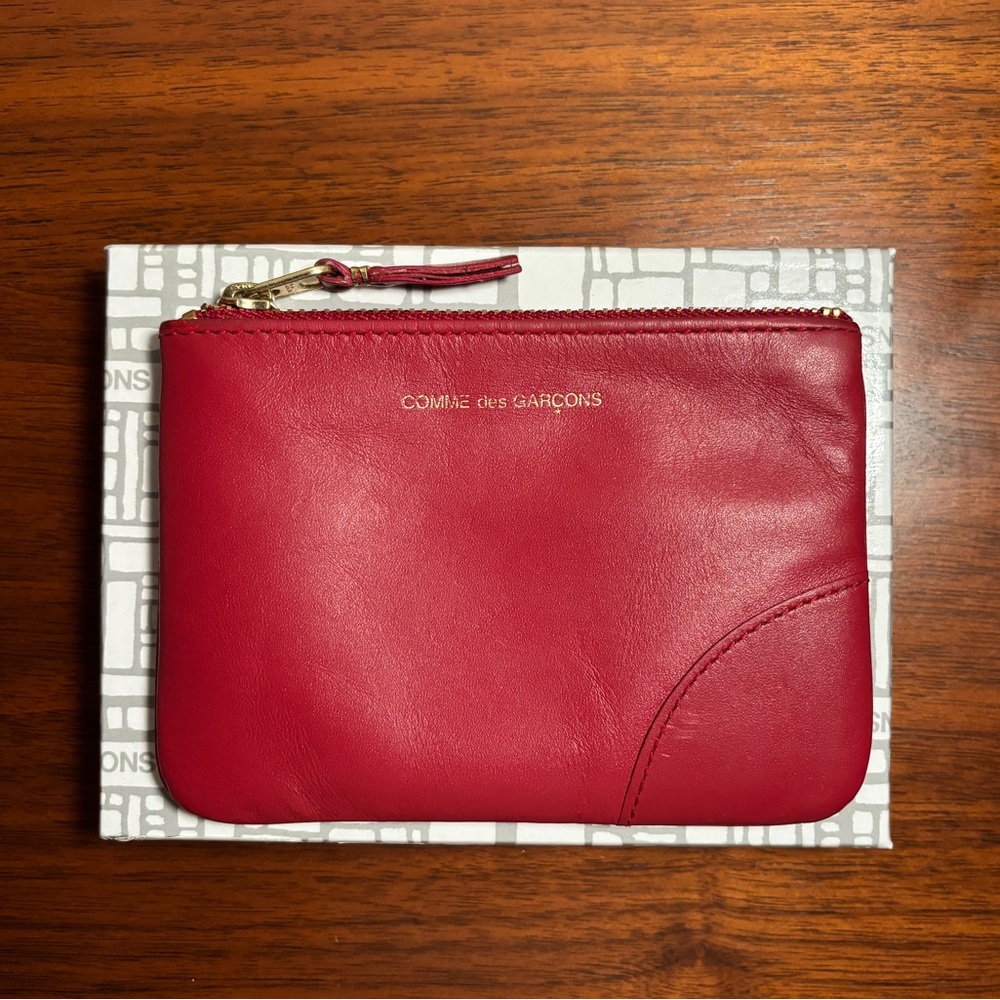 Red Comme des Garçons Classic Zip Pouch
